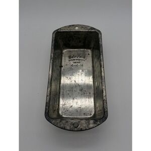 Vintage Bake King‎ No 112 Tin Loaf Pan King of Bakeware 7-3/8 x 3-5/8 x 2-1/4